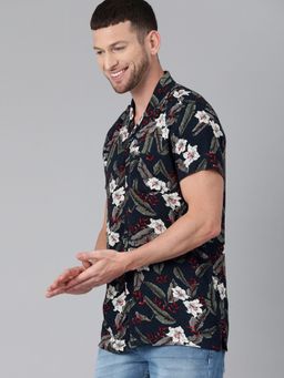 The Bear House - Men Printed Bowling Collar Shirt