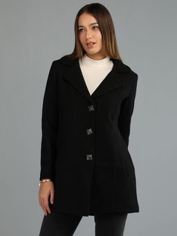 HONNETE - Women's Solid Single Breasted Winter Coat