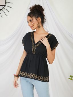 BOHOLYFE - Elysia Dark Muse Boho Top
