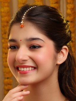 Ruby Raang Studio - Traditional Teardrop Maang Tikka