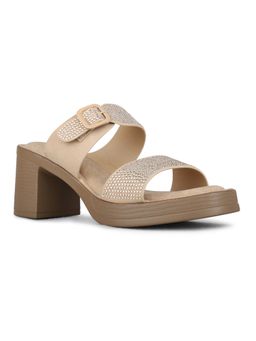 Inc.5 - Womens Beige Block Heels