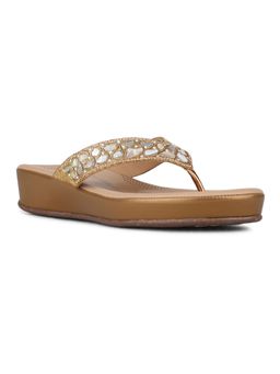 Inc.5 - Womens Gold Party Wear Sandals