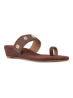 Inc.5 - Womens Brown Ethnic Wedges Heels