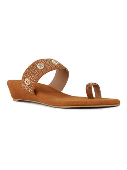 Inc.5 - Womens Tan Ethnic Wedges Heels