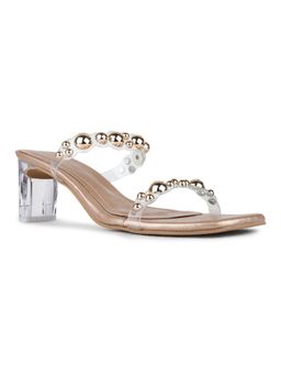 Inc.5 - Womens Gold Ethnic Embellished Block Heels