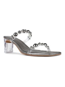 Inc.5 - Womens Silver Ethnic Embellished Block Heels