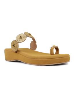 Inc.5 - Womens Yellow Casual Embellished Sandals