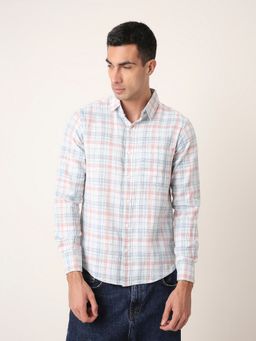 BLNK - Multi-Color Men Classic Cotton Checkered Casual Multi-Color Shirt