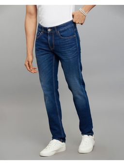 ROOKIES - Blue Mid-Rise Slim Straight Fit Classic Stretch Jeans