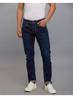 ROOKIES - Blue Low-Rise Tapered Ankle Length Stretch Jeans