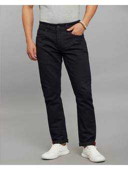 ROOKIES - Black Low-Rise Ankle Length Knit Stretch Jeans