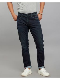 ROOKIES - Blue Low-Rise Ankle Length Knit Stretch Jeans