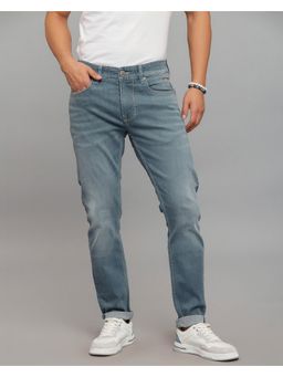ROOKIES - Blue Low-Rise Tapered Ankle Length Stretch Jeans