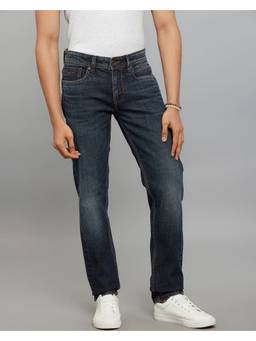 ROOKIES - Blue Low-Rise Tapered Ankle Length Stretch Jeans