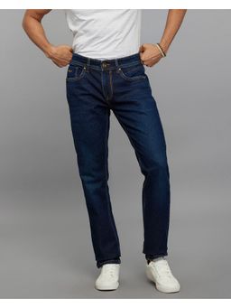 ROOKIES - Blue Mid-Rise Slim Straight Fit Stretch Jeans