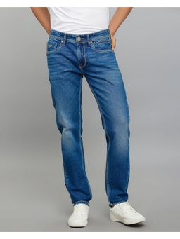 ROOKIES - Blue Mid-Rise Slim Straight Fit Classic Stretch Jeans