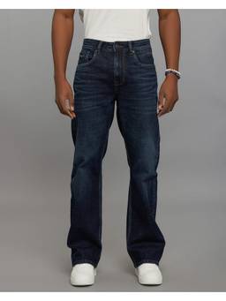 ROOKIES - Blue Midrise Loose Fit Stretch Jeans