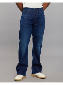 ROOKIES - Blue Midrise Loose Fit Stretch Jeans