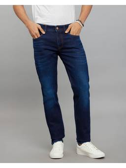 ROOKIES - Blue Mid-Rise Slim Straight Fit Classic Stretch Jeans