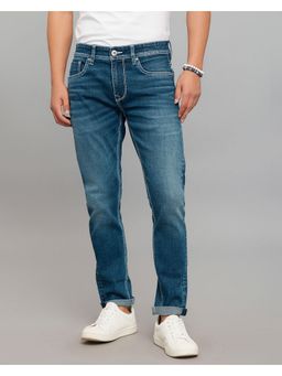 ROOKIES - Blue Low-Rise Ankle Length Classic Stretch Jeans