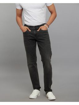 ROOKIES - Charcoal Mid-Rise Slim Straight Fit Classic Stretch Jeans