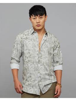 ROOKIES - Polyester Green Floral Shirt