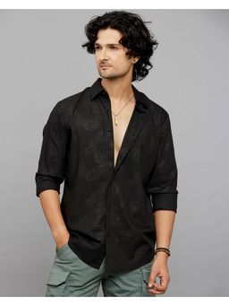 ROOKIES - Polyester Black Printed Shirt