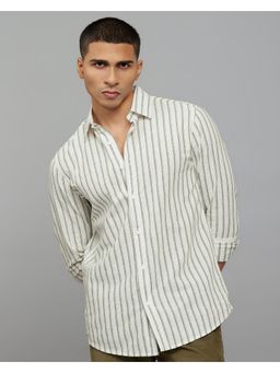 ROOKIES - Cotton Blend White Stripes Shirt