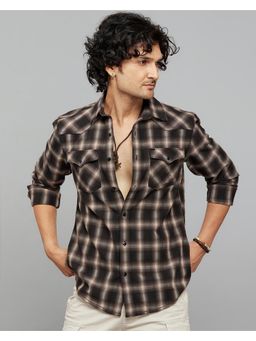 ROOKIES - Polyester Brown Checks Shirt