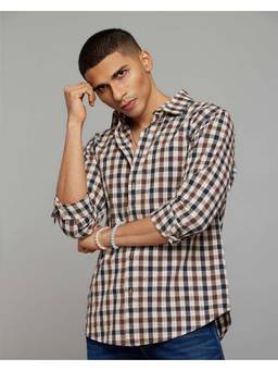 ROOKIES - Cotton Brown Checks Shirt