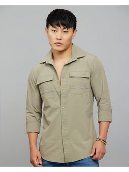 ROOKIES - Men Nylon Grey Solid Shirt
