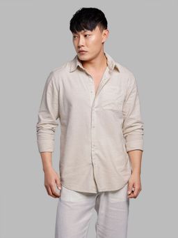 ROOKIES - Men Cotton Blend White Solid Shirt