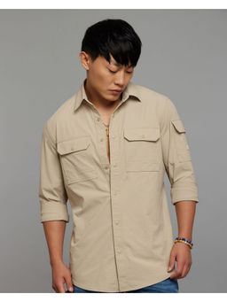 ROOKIES - Nylon Khaki Solid Shirt