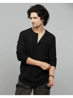 ROOKIES - Black Full Sleeves Round Neck Tee