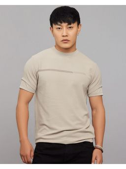 ROOKIES - Beige Half Sleeves Round Neck Tee