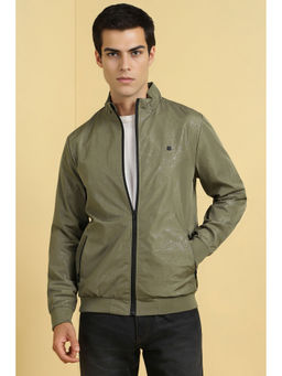 Allen Solly - Men Olive Print Full Sleeves Casual Jacket