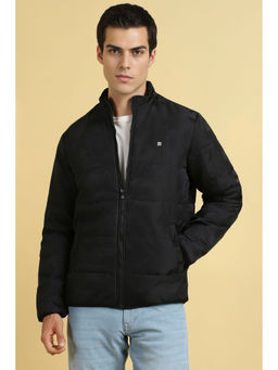 Allen Solly - Men Black Solid Full Sleeves Casual Jacket