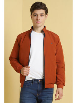 Allen Solly - Men Rust Solid Full Sleeves Casual Reversible Jacket