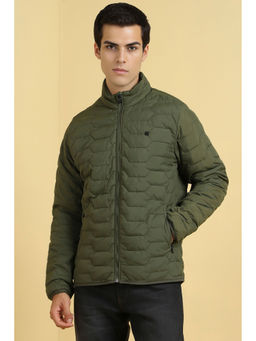 Allen Solly - Men Olive Solid Full Sleeves Casual Jacket