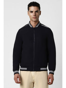 Van Heusen - Men Black Solid Casual Reversible Jacket