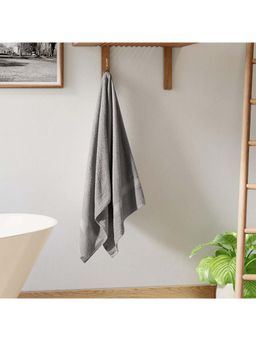Welspun - Alpha 100% Cotton Bath Towel 420Gsm Dobby Weave Premium Daily Use Plain Light Grey