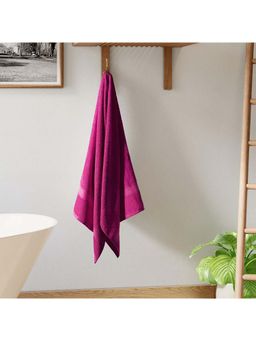 Welspun - Alpha 100% Cotton Bath Towel 420Gsm Dobby Weave Premium Daily Use Plain Pink