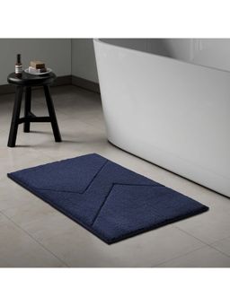 SPACES - Swift Flow Soft Polyester Small Bath Mat Craving Technique Navy