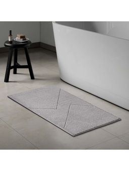 SPACES - Swift Flow 1659 Gsm Polyester Plain Bath Mat Anti-Skid Grey