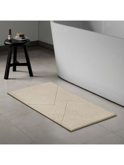 SPACES - Swift Flow Polyester Plain Bath Mat Anti-Skid Beige