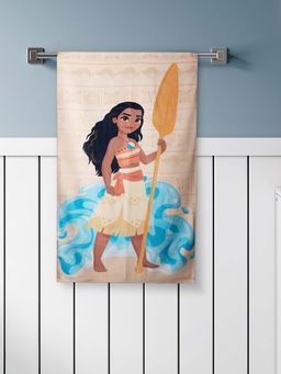 SPACES - Disney Mona 100% Cotton Dobby Weave Smart Lifelong Print Kids Bath Towel Beig