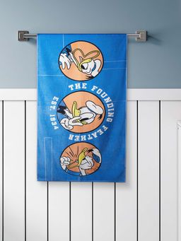 SPACES - Disney Donald Duck 100% Cotton Dobby Weave Smart Lifelong Print Kids Bath Towel Blue