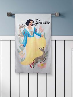 SPACES - Disney Snowhite 100% Cotton Dobby Weave Smart Lifelong Print Kids Bath Towel Grey