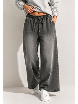Lounge Dreams - Grey Denim Drawstring Trouser