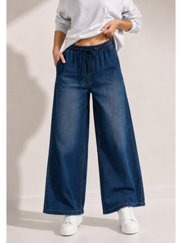 Lounge Dreams - Dark Blue Denim Drawstring Trouser